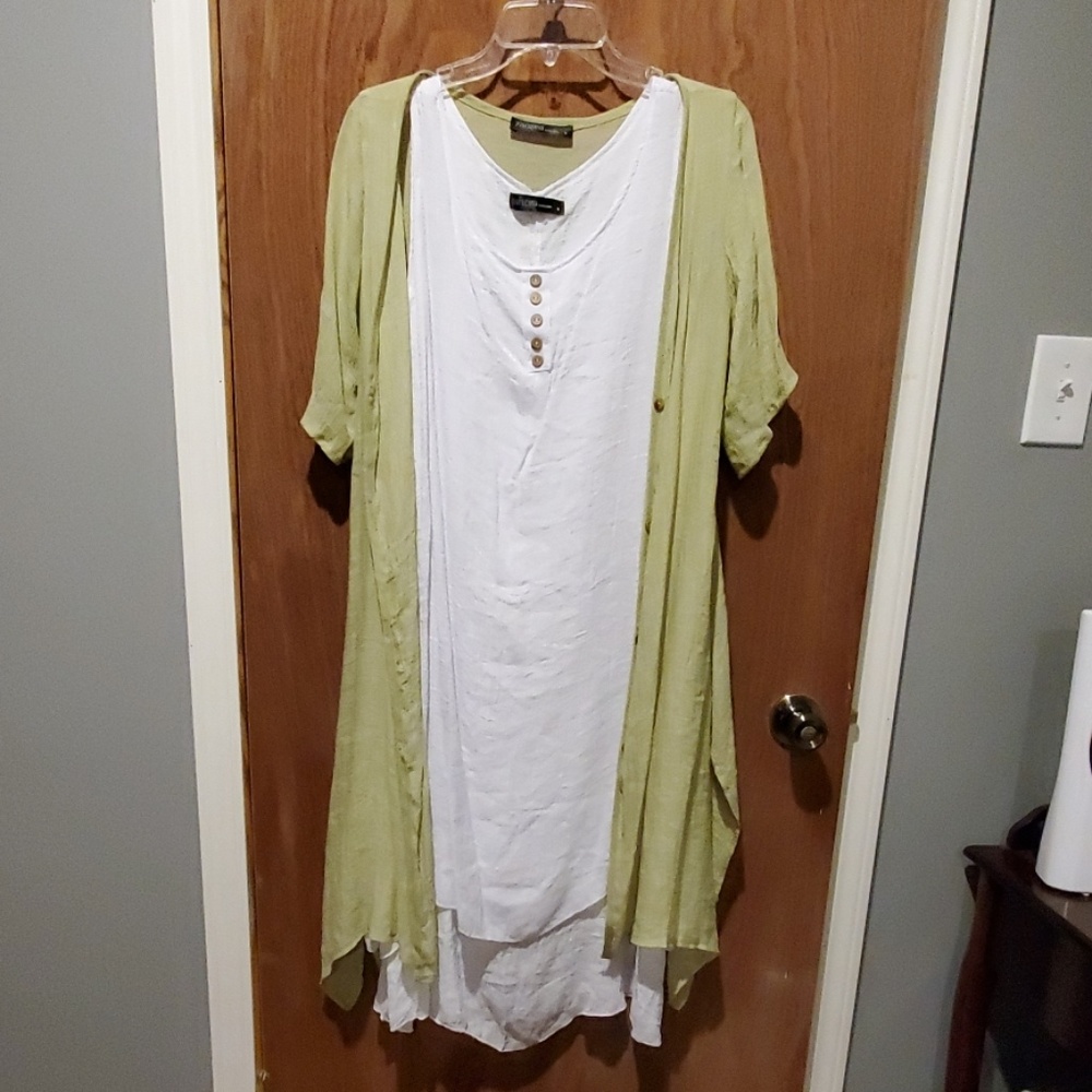 Zanzea dress and cardigan combo